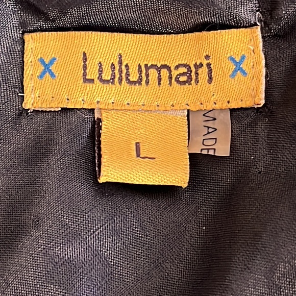 LULUMARI Anthropologie Multi Colored A Line Dress w/ button Detail sz Large - Picture 10 of 16